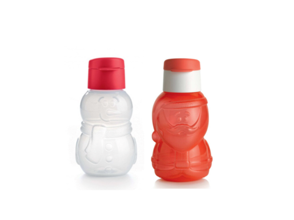 Set Sticle 350 ml (2 buc) - Om de Zăpadă și Moș Crăciun