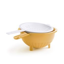 Strecurătoare dublă alb-portocaliu