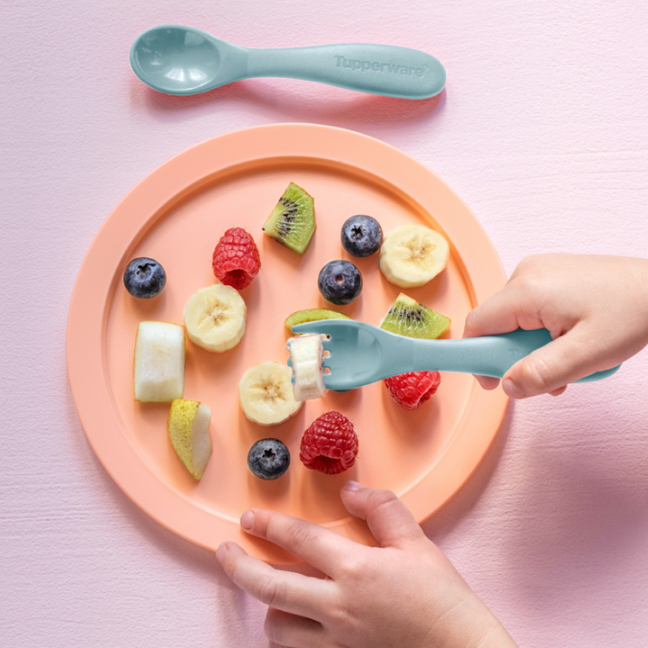 Set Farfurii pentru copii (4 buc) rotunde colorate - imagine 3