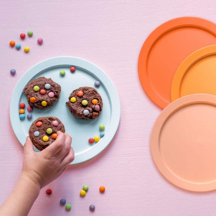 Set Farfurii pentru copii (4 buc) rotunde colorate - imagine 4