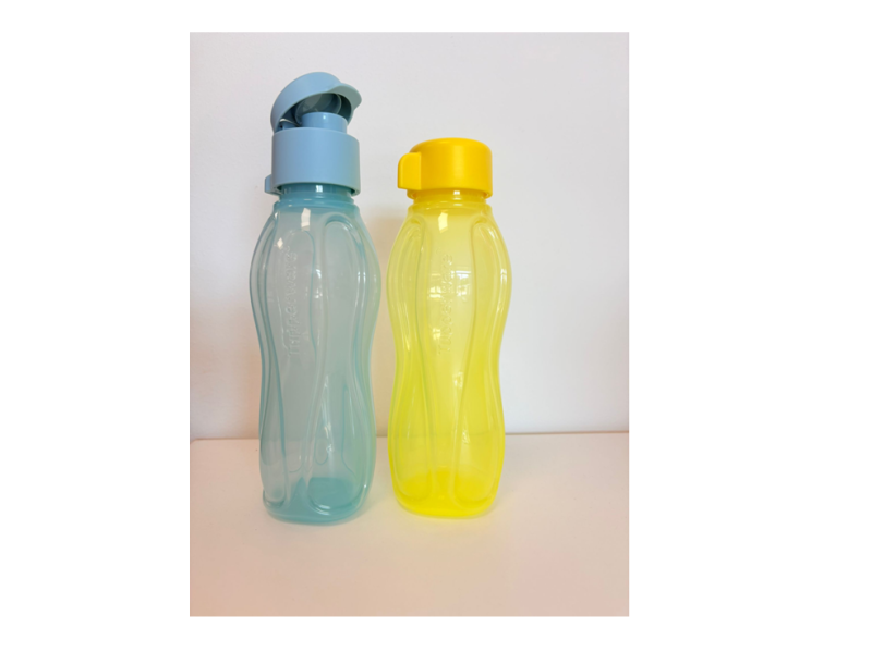 Set Sticle 310 ml (2 buc)-galbenă capac filet + aqua capac click