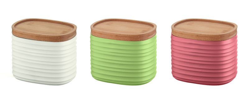 SET 3 RECIPIENTE DEPOZITARE S CU CAPAC TIERRA 500 ML  COLORATE