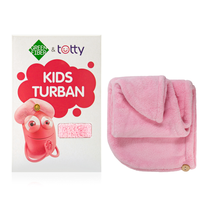 Green Fiber & Totty Turban pentru păr pentru copii GREENWAY GLOBAL